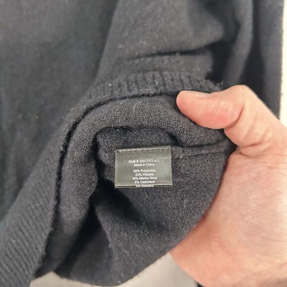 Jenni Kayne Wool Cashmere Sweater Women's XS Black Long Sleeve Crew Neck - Picture 5 of 9